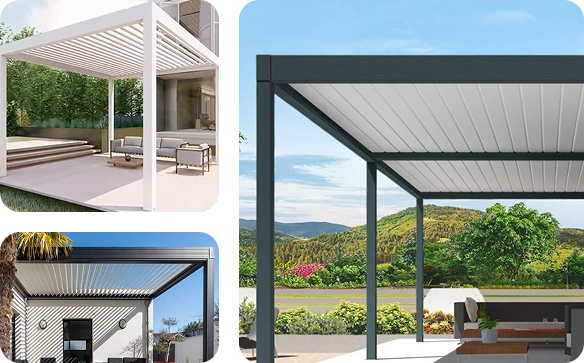 Pergola offers smart motorized retractable awnings