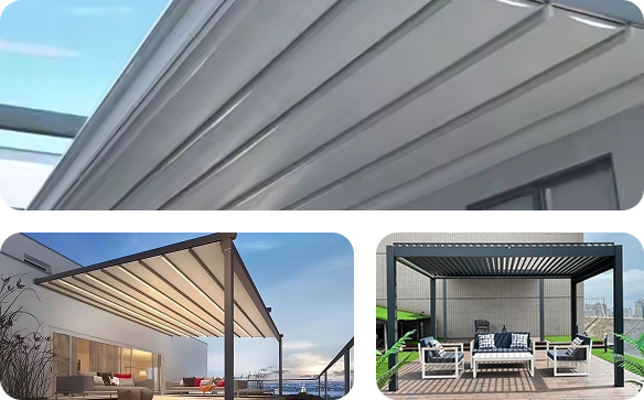 Pergola offers smart motorized retractable awnings