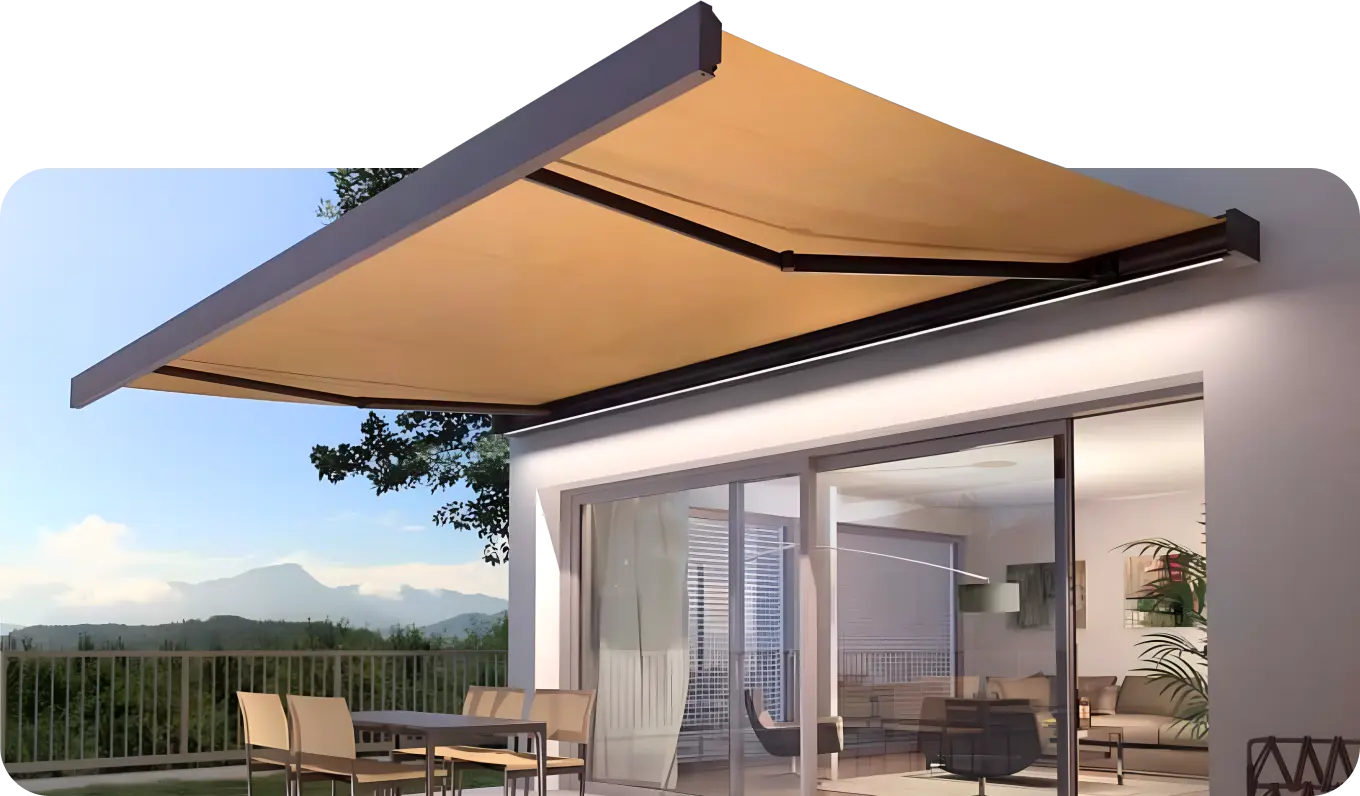 Pergola offers smart motorized retractable awnings
