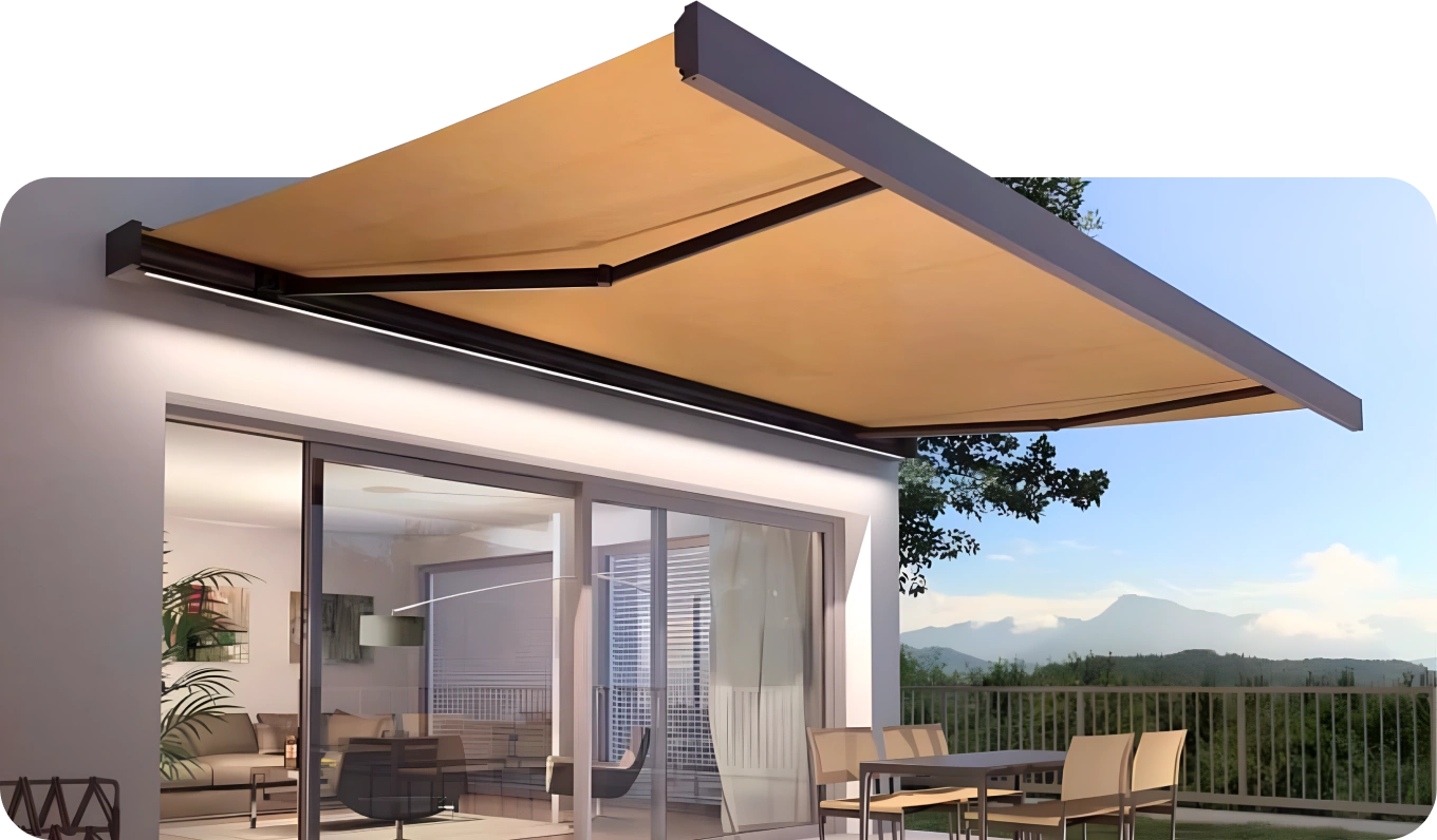 Pergola offers smart motorized retractable awnings