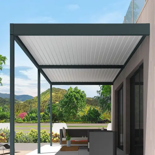 Pergola offers smart motorized retractable awnings
